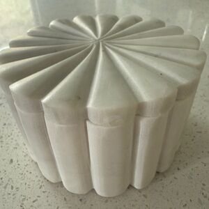Medium White Marble Trinket Box